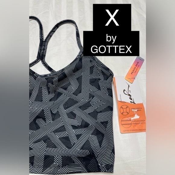 X By Gottex Peach Skin Wicking Quick Dry 4 Way Stretch Animal Print Black XS NEW - Picture 4 of 7